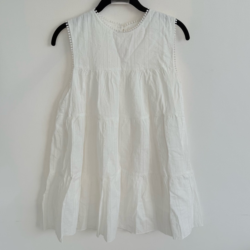 NWT Dillard’s GB Girls White Sleeveless Dress size large - Picture 5 of 6